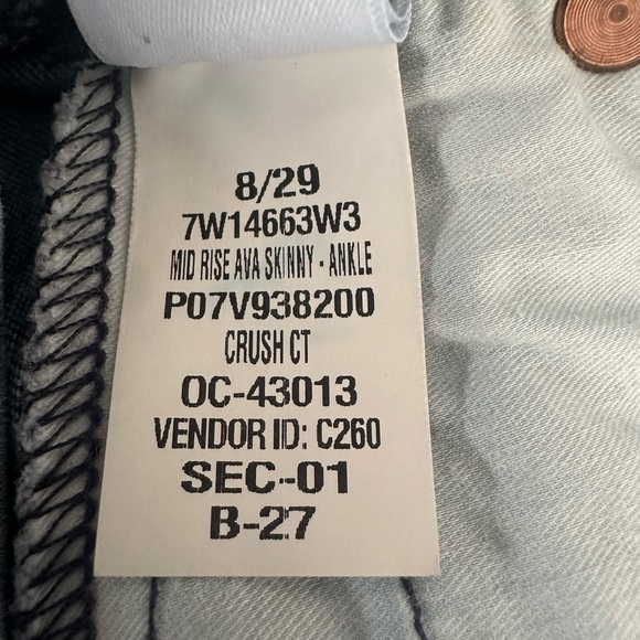 Lucky Brand Mid Rise Ava Skinny Ankle Distressed Jeans Size 8/29 - Picture 3 of 4